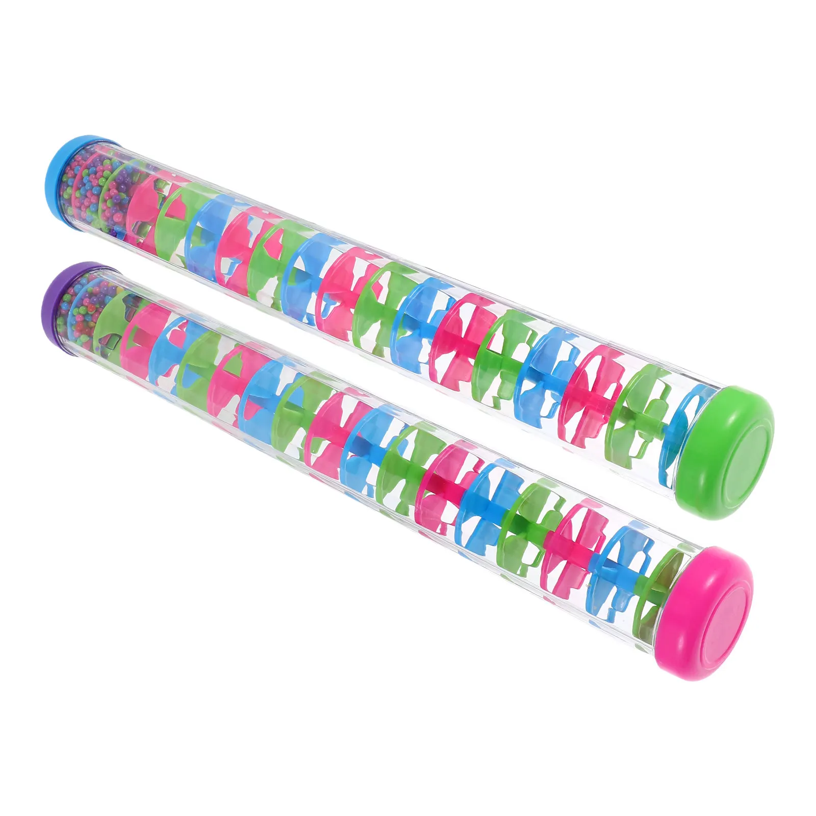 

Набор из 2 пластиковых музыкальных инструментов-дождевиков со спиральными элементами, сенсорный музыкальный развивающий инструмент-шейкер для когнитивных игр