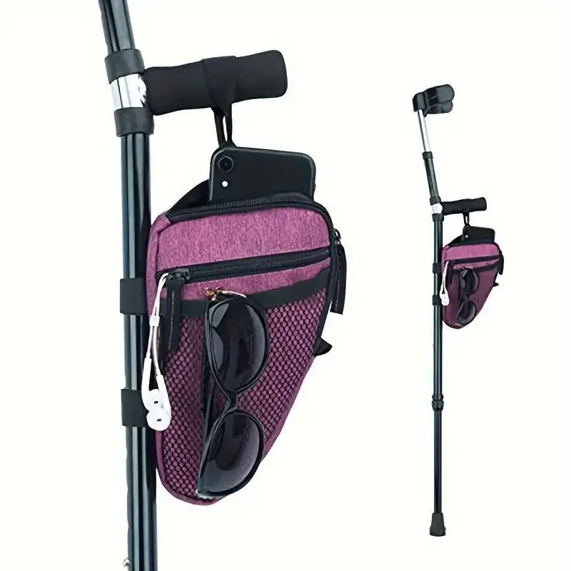 1Pcs Lightweight Crutch Accessories Forearm Crutch Bag Storage Pouch For Universal Crutch Bag To Keep Item Safety