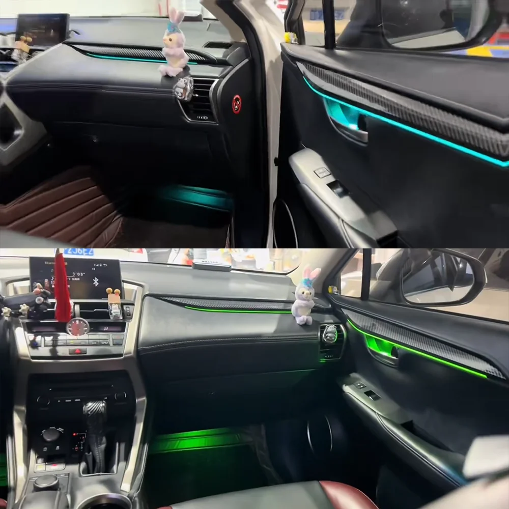 Upgrade and modify LED Car Inner Ambient Light  For Lexus NX 2015-2021 Dynamic Magic Color Ambient Lamp OEM Size  Rainbow Kit