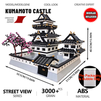 Kumamoto Castle Modular Building Blocks Big Model Set Himeji Castle Assembly Desktop Decoration Bricks Kid Toys For Gift