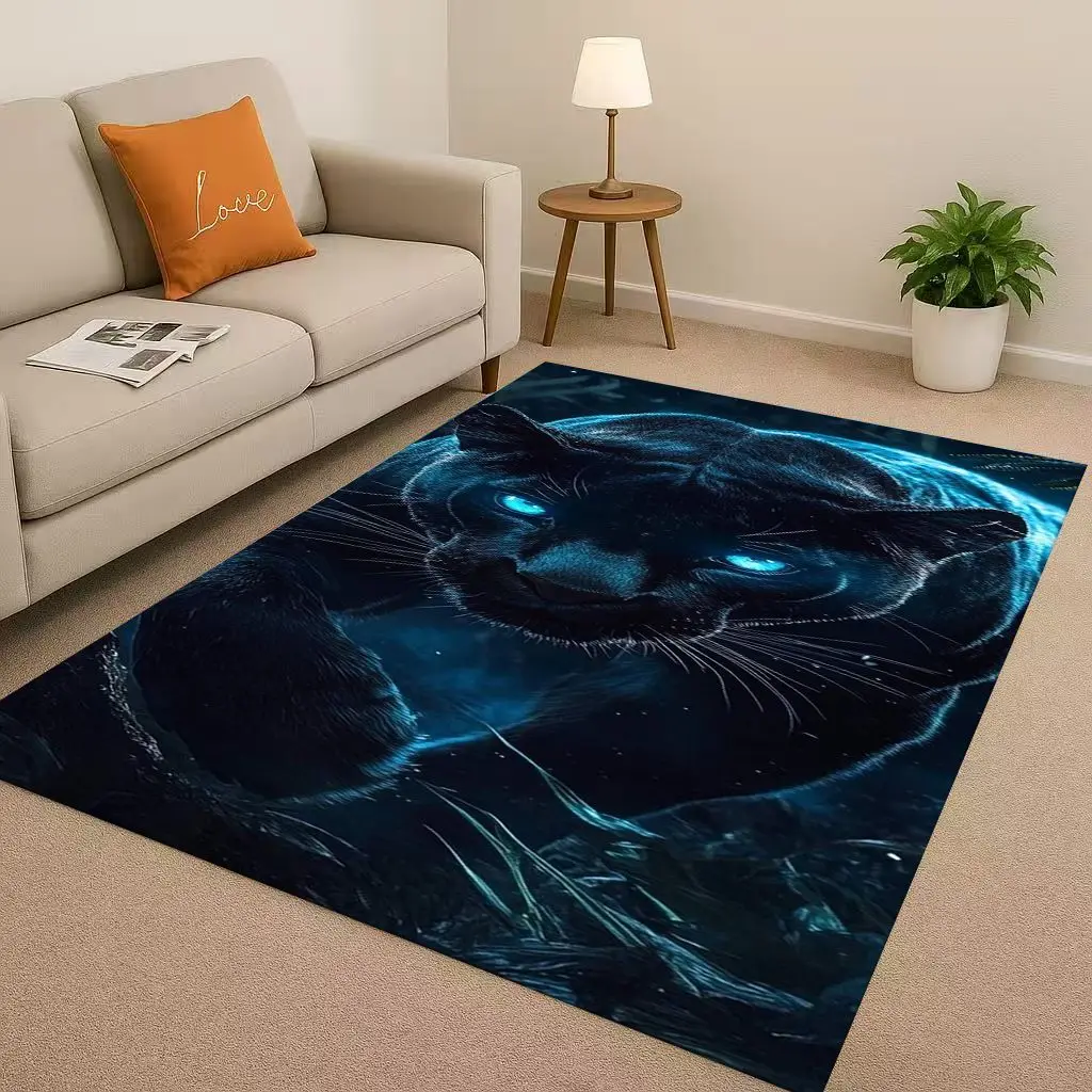 Cheetah Leopard Beast living Room Non-Slip Area Rug Soft Carpet for Bedroom Playroom and Sofa ,Easy Clean Home Decor Doormat