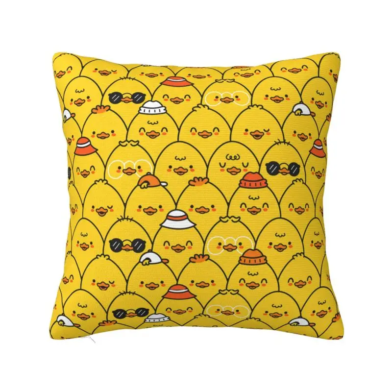 Custom Nordic Cute Funny Ducks Pattern Sofa Cushion Cover Polyester Throw Pillow Case