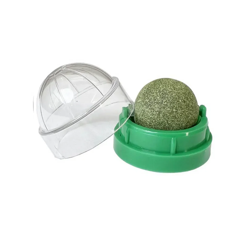 Catnip Wall Ball Cat Toy Stick-on Catnip Treat Ball for Cats Natural Cat Grass Snack to Promote Digestion