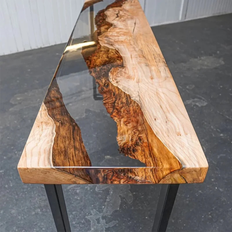 custom.Transparent Resin River Console Table Home Office Live Table Epoxy Resin Coffee Table