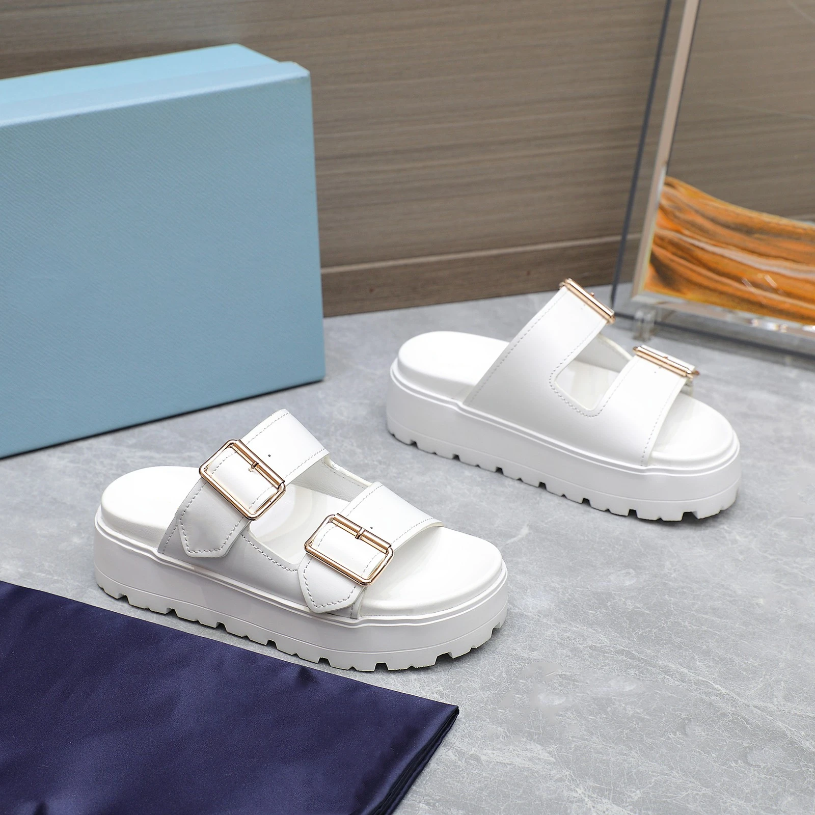 SHIYUNJIN женская обувь, размеры 35–41, тапочки из натуральной коровьей замши, шлепанцы из натуральной кожи на плоской платформе, летняя дизайнерская обувь Zapatillas