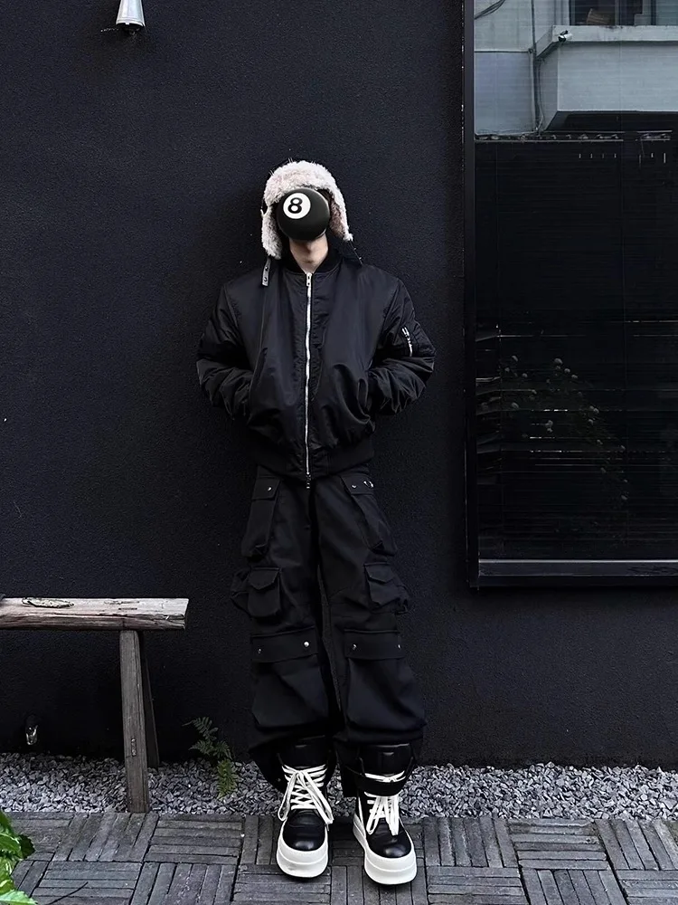 

American Sle MA ort Pilot Jaet Men's Winter Thiened Cotton Baseball Game High-End Feeling Cool Cotton Coat Outerwear
