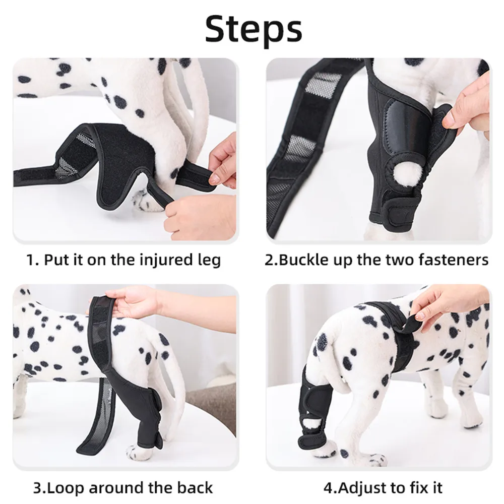 Dog Knee Pads  Injury Recovery Fixed Support Brace  Pet Protector Pain Relief Feet Cover  Leg Joint Wrap Support Pet Recover