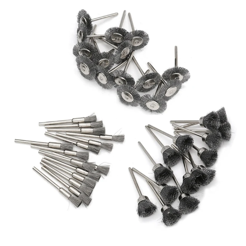45Pc/15Pc Bàn Chải Dây Dây Thép Đánh Bóng Bánh Xe Cho Nhiều Ứng Dụng Khác Nhau Thả Vận Chuyển