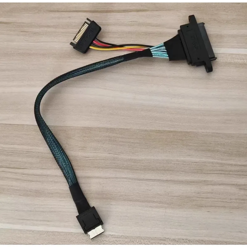 New Oculink SFF-8611 To SFF-8639 Connection Cable NVMe U.2 Solid State Drive Data Cable 30cm