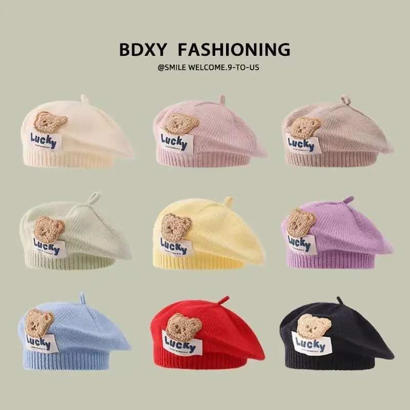 Baby Hat Autumn and Winter Beret Baby Wool Hat Cute Super Cute Men and Women Treasure Autumn Infant Knitted Hat