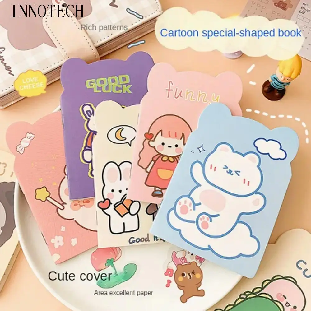 

10 шт./упак. призовые тетради Kawaii блокнот в подкладке из бумаги с медвежьими ушками мини-блокнот с героями мультфильмов маленький мультяшный блокнот для детей