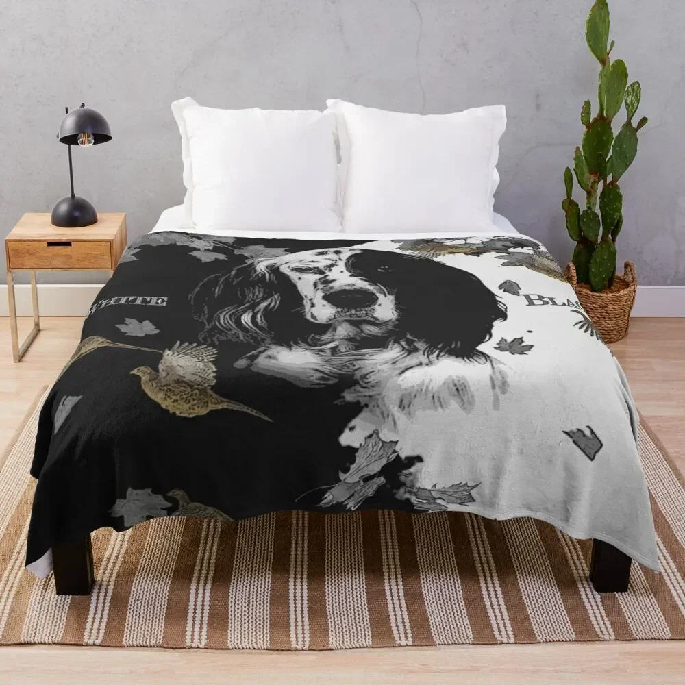 

Black and white English setter Throw Blanket valentine gift ideas Weighted sofa bed For Decorative Sofa Blankets