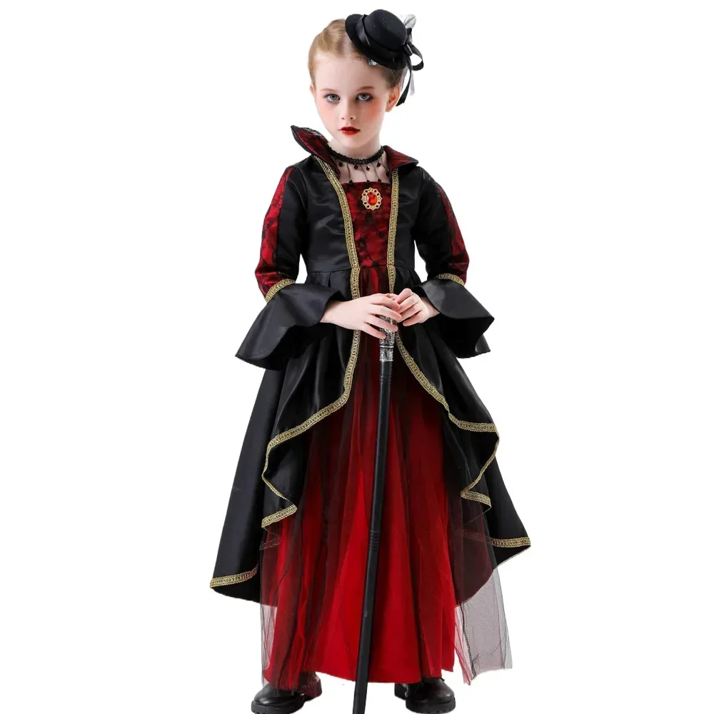 

Vampire Costume For Girls Halloween Dress Up Party Kids Vampire Costumes Girls Scary Vampire Dress Halloween Costumes Kids