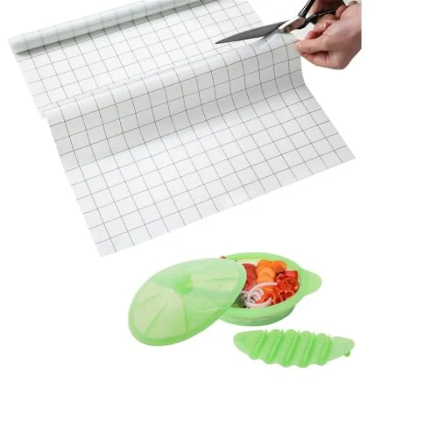 

Microwave Steamer Cooker Collapsible Bowl and Silicone Baking Mat Roll 16IN*5FT Free Cutting