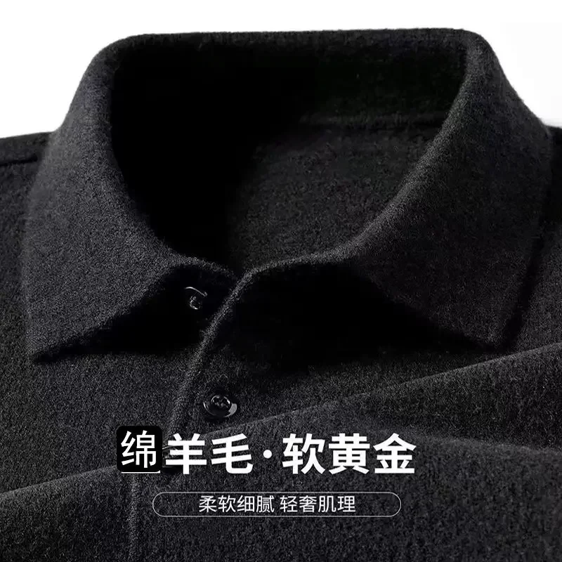 Herenpoloshirt Zacht Lichtgewicht Warm Gebreid Luxe Eenvoudige Pullover Revers Met Knopen Comfortabele Zakelijke Trui Kleding
