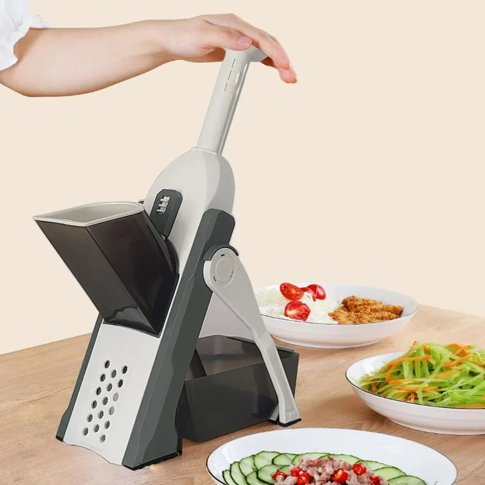 Manual Vegetable Cutter 3In1 Food Chopper Safe Not Hurting Your Hands Potato Shreds Grater Lemon Slicing Slicer Kitchen Gadgets