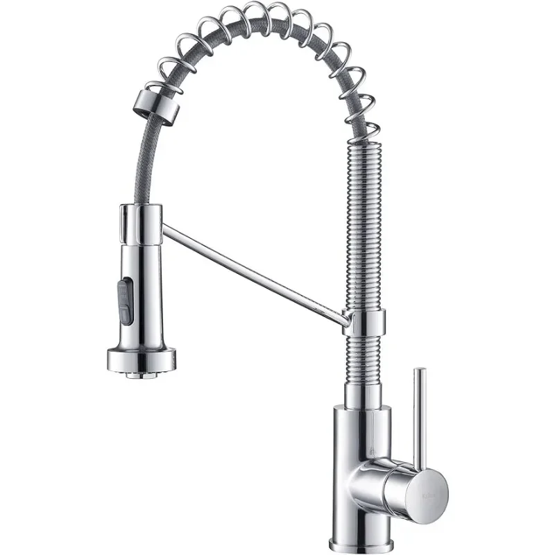 1610CH Bolden 18-Inch Commercial Kitchen Faucet with Dual Function Pull-Down Sprayhead in all-Brite Finish, 18 inch