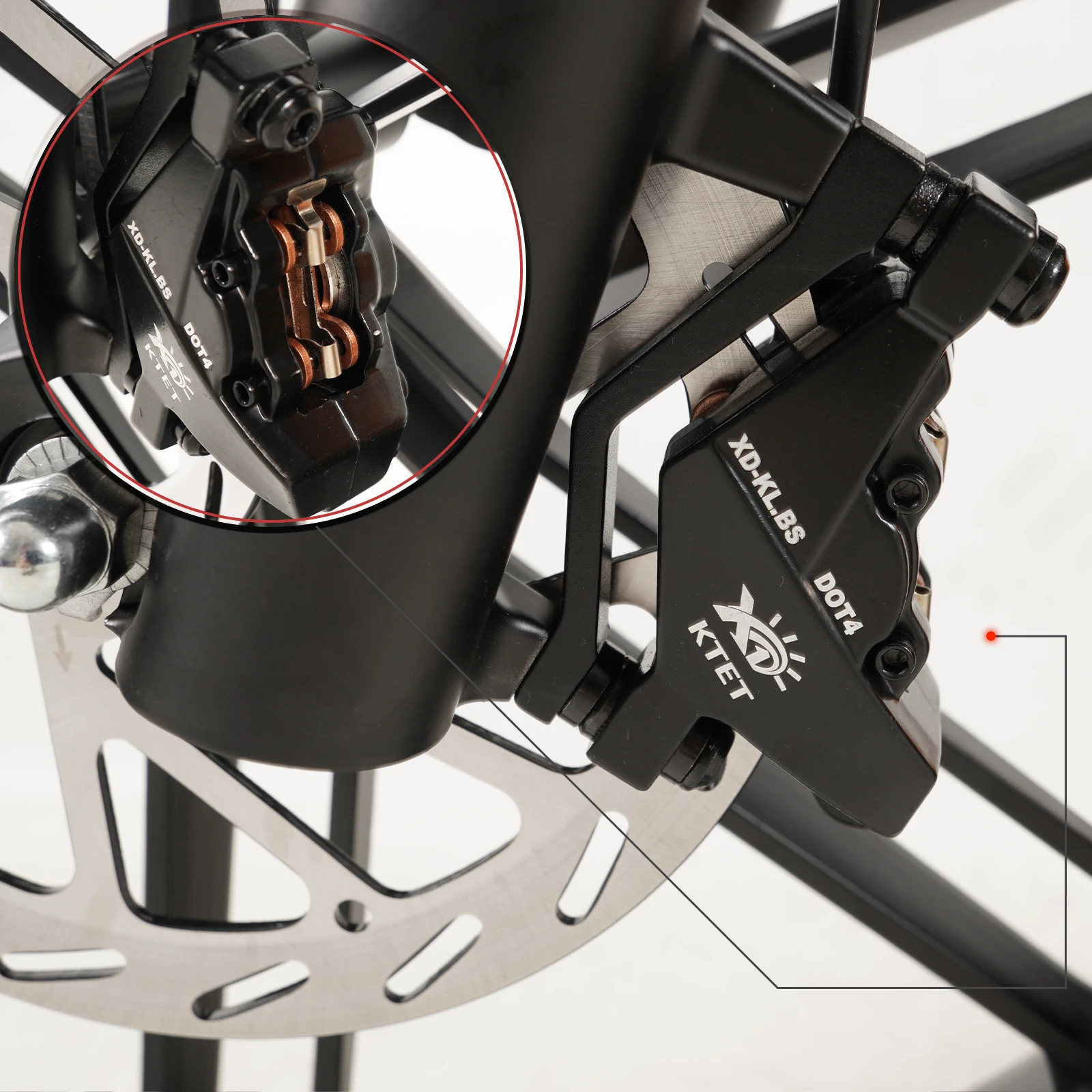 

KTET двухпоршневой комплект гидравлического дискового тормоза для электрического велосипеда с функцией отключения питания для велосипеда Ebike, двойной дисковый масляный тормоз