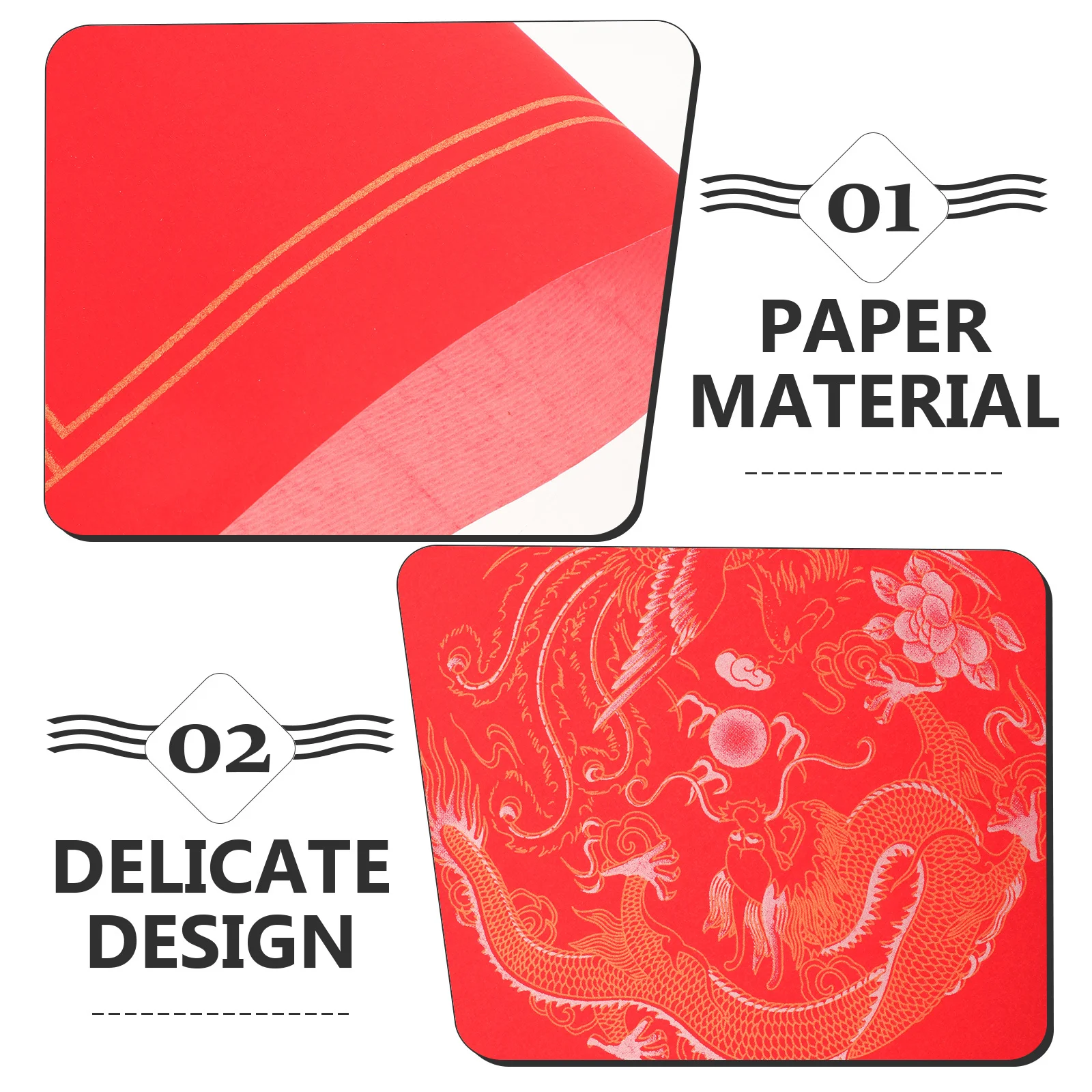 

Red Xuan Paper Sheets Blank Fu Character Paper For Spring Festival Calligraphy Writing Chinese New Year Decoration Art