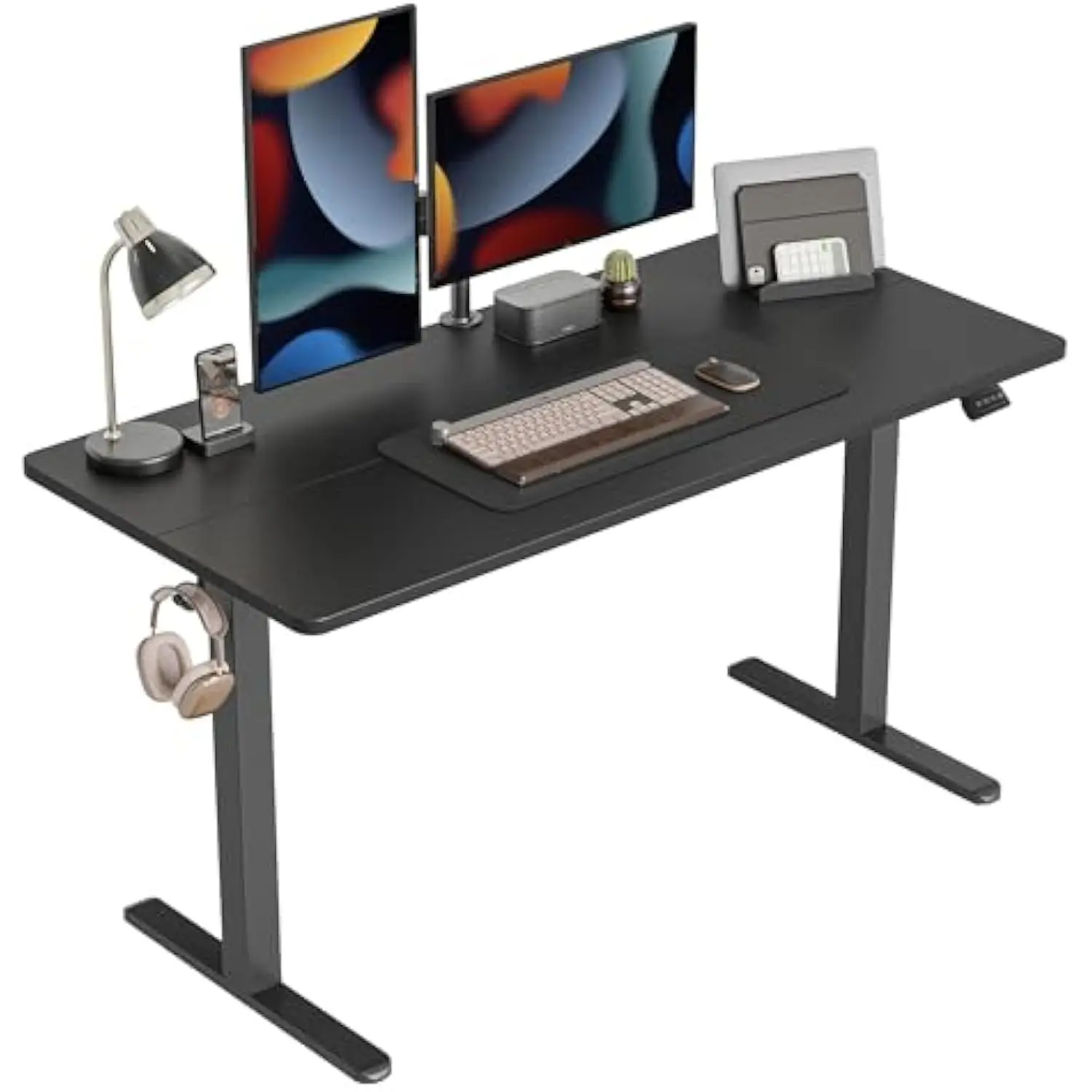 

CubiCubi Electric Standing Desk, 55 x 24 Inches Height Adjustable Sit Stand Desk, Ergonomic Home Office Computer Workstation, B