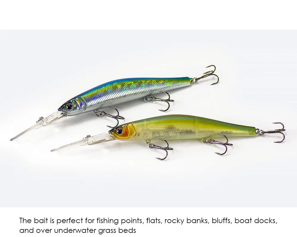 COUNTBASS Langsam schwimmender Wobbler 115 mm 4-1/2 Zoll 20 g 3/4 oz. Dive 4m 13ft Minnow Jerk Your Baits Angelköder – Detail 10