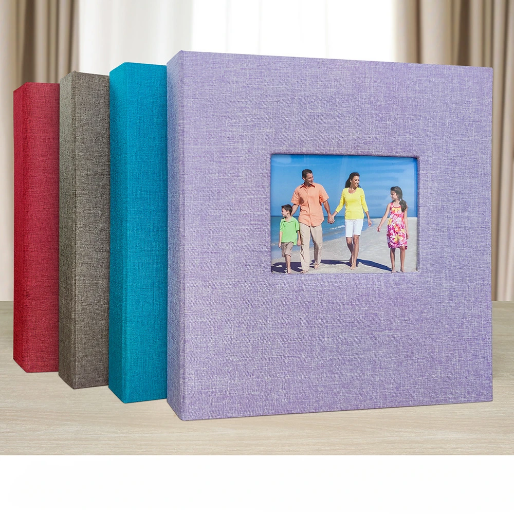 600/800 листов, альбом с льняной обложкой A6, семейный альбом большой емкости, 6-дюймовая карманная книга из полипропилена