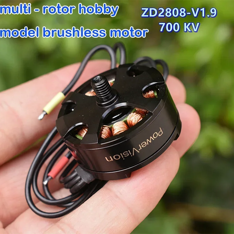 Micro CW/ CCW 3S-4S Precision Brushless Motor ZD2808-V1.9 High Efficiency 700KV for Multi-rotor Axis Aircraft UAV Model