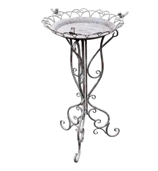 

European-style old garden terrace wrought iron high-legged wrought iron bird flower rack courtyard balcony flowerpot rack