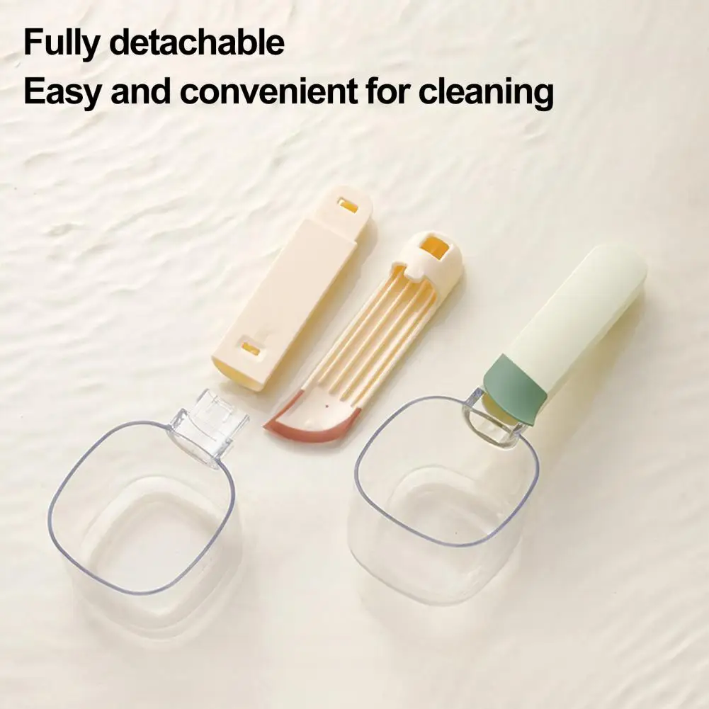 Portable Dry Food Scoop Pet Food Scoop with Built-in Scale Detachable Measuring Scoop Bag Sealing Clip Cat Food for Accurate