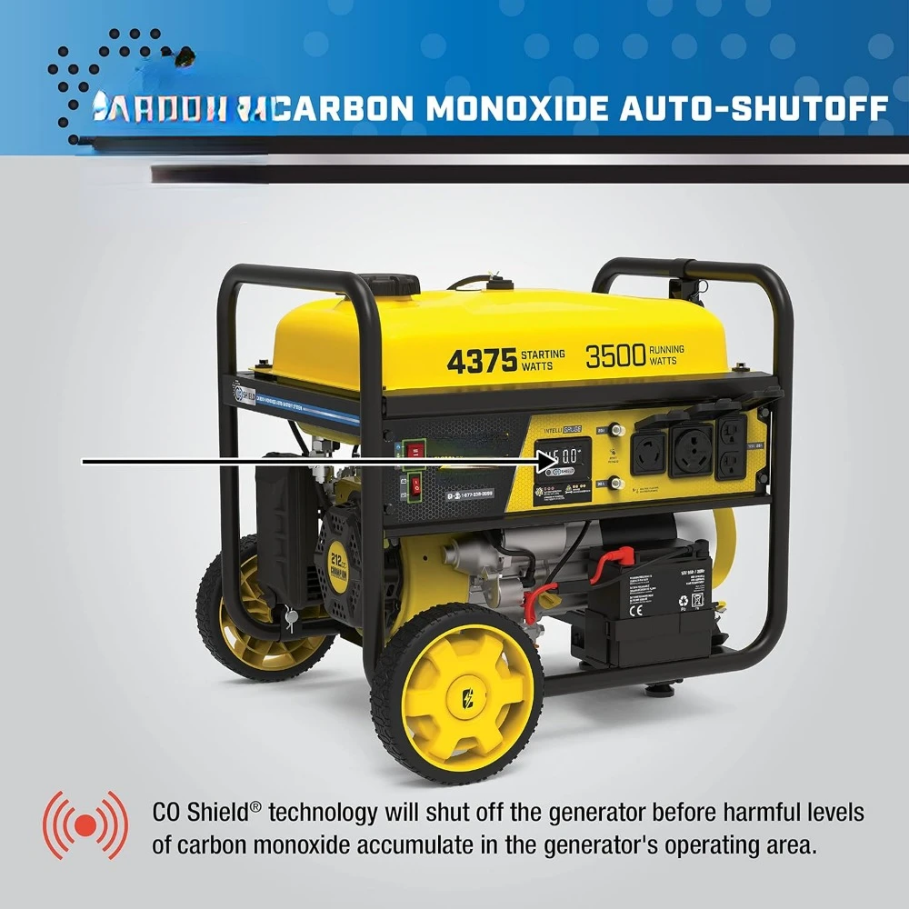 Power Equipment 201181 4375/3500-Watt Remote Start Portable Generator, CO Shield Free Energy Generator Diesel Engine