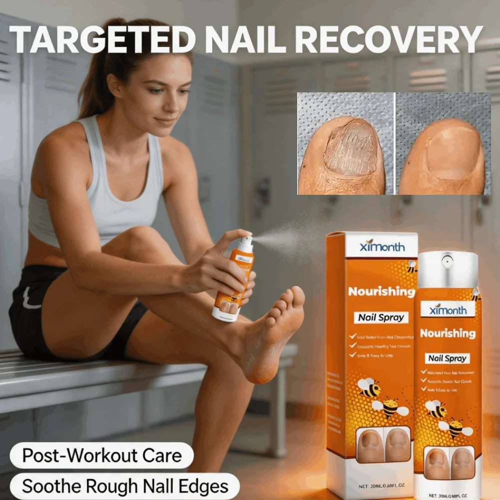 Bee Venom Nourishing Nail Spray Restore Discolored Damaged Nails Improve Onychomycosis Paronychia Deep Hydration Foot Nail Care