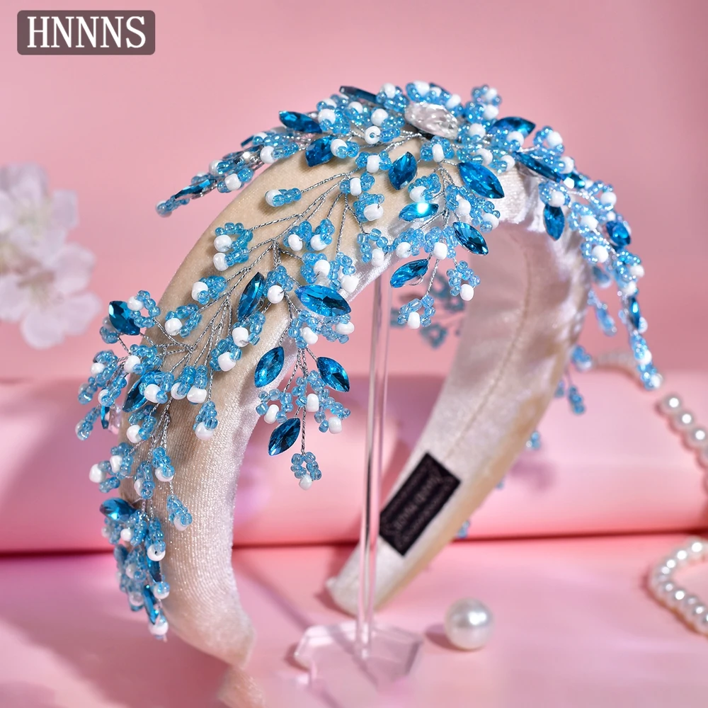 Topqueen elegante casamento de noiva requintado headbands artesanal água diamante tecelagem senhoras banquete dança acessórios para o cabelo yxa290