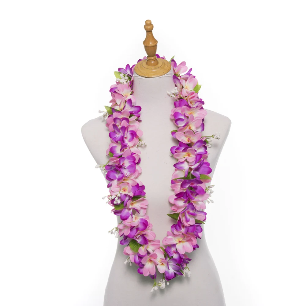 Special Events 50PCS/lot KN-hl009 110CM Velvet Plumeria Lei Hawaii Hula Dancer Tropical Flower Party Women Wear Summer Wholesale