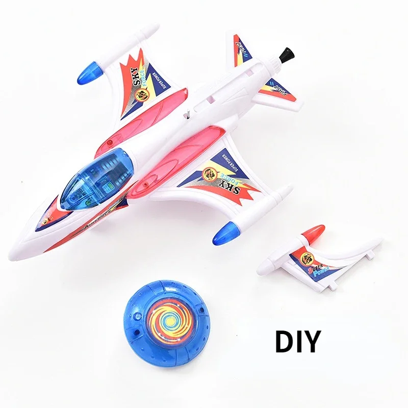 Kids Pull Wire Luminous Airplane Children Transportation Toy Airplane Model LED Flash Simulation Miniature Plane Kids Toy Gifts image 4