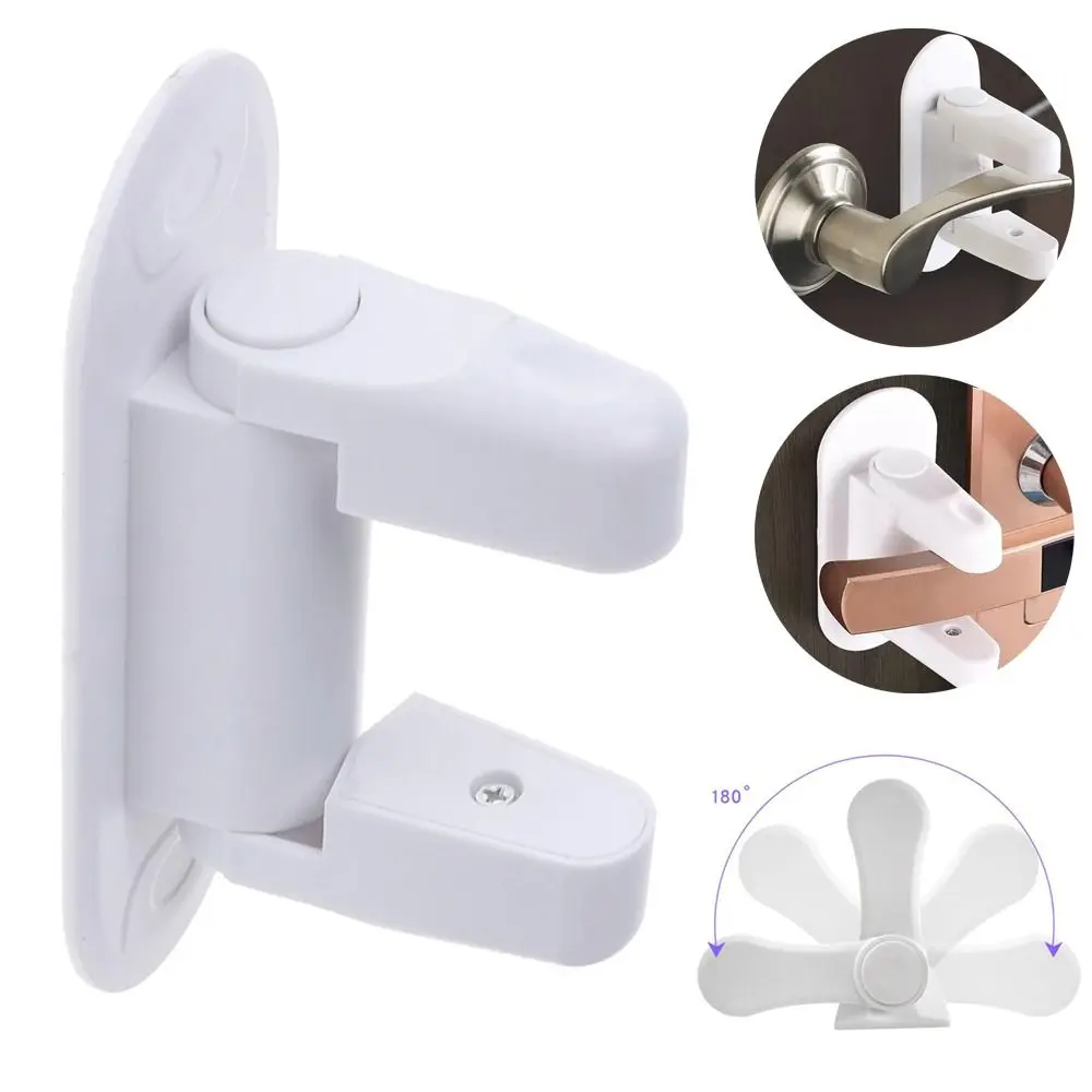 Children's Universal Door Handle Lock, porta Lever Lock, dispositivo anti-aberto, útil dispositivo de proteção de segurança do bebê