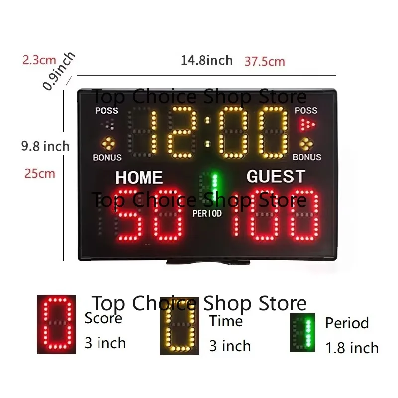 GX Por-table LED Electronic Basketball Scoreboard Professional Digital Score Board With Remote & Buzzer for Indoor Sports Games