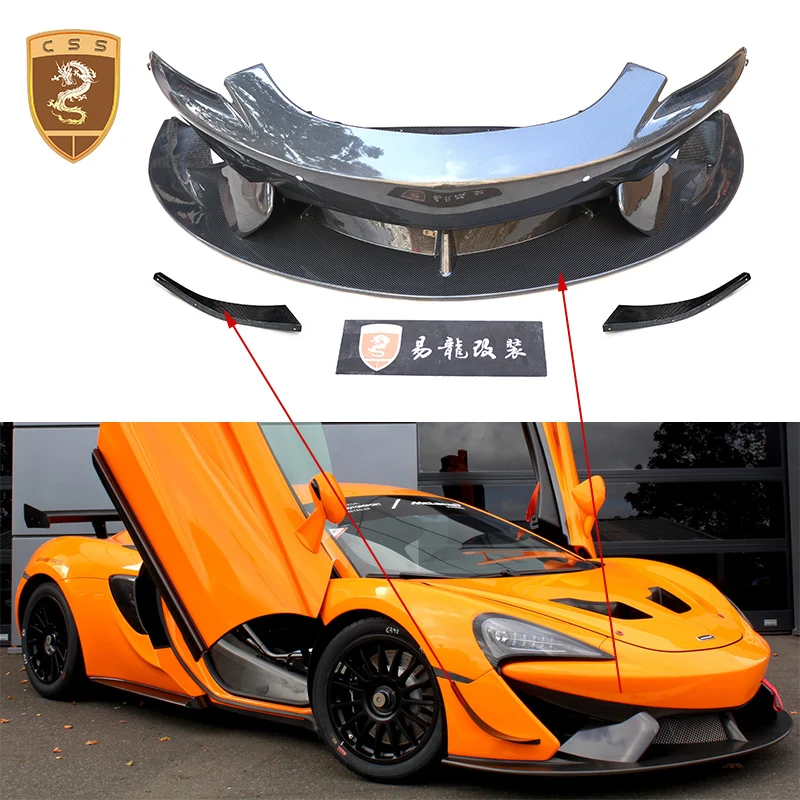 

For Mclaren 540C 570S Coupe GT4 Style Car Front Bumper Dry Carbon Fiber Air Vents 570GT Spider Racing Body Accessories 2016-up