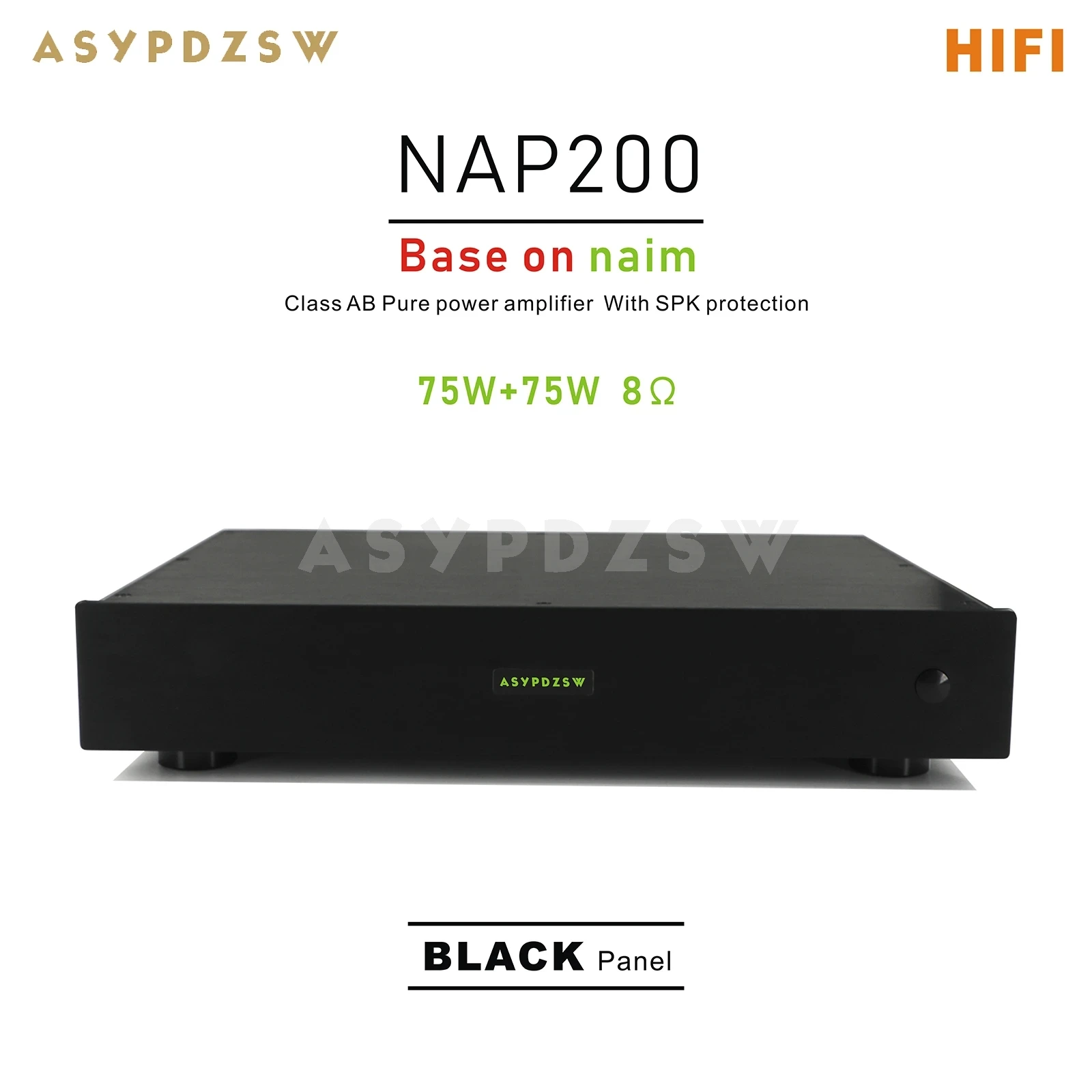 Class AB HIFI NAP200 Power amplifier Base on UK NAIM With SPK protection 75W+75W 8R