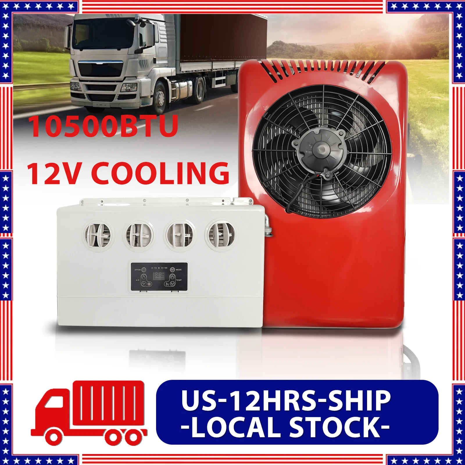 

Treeligo Electric 12V Fast Cooling Air Conditioning Systems Universal Parking Air Conditioner Split Parking For Camper Van Cabin