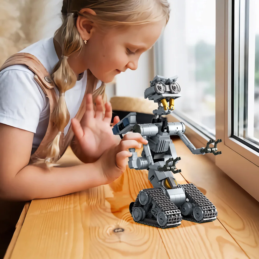 Hot Johnny 5 Robot Building Block Kit Breve Circuito Aperto Film Classico Numero 5 Mech Robot Building Toys Kid Compleanno Regalo di NATALE