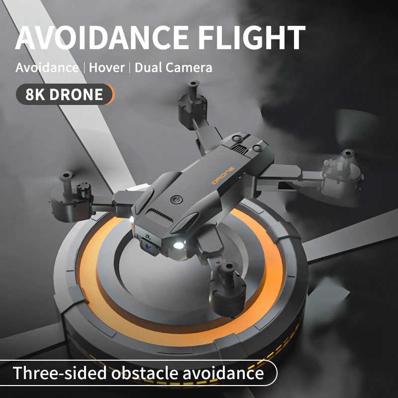 Drone Q6 8K RC avec caméra pour touristes professionnels, 3 côtés, évitement d'obstacles, quadrirotor pliant, rotation à grande vitesse, cadeau d'anniversaire