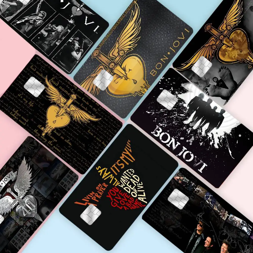 B-BonS J-Jovi Anime Matte Front Skin Film Adesivo Capa para Cartão de Debito de Cartão de Crédito de Chip Pequeno