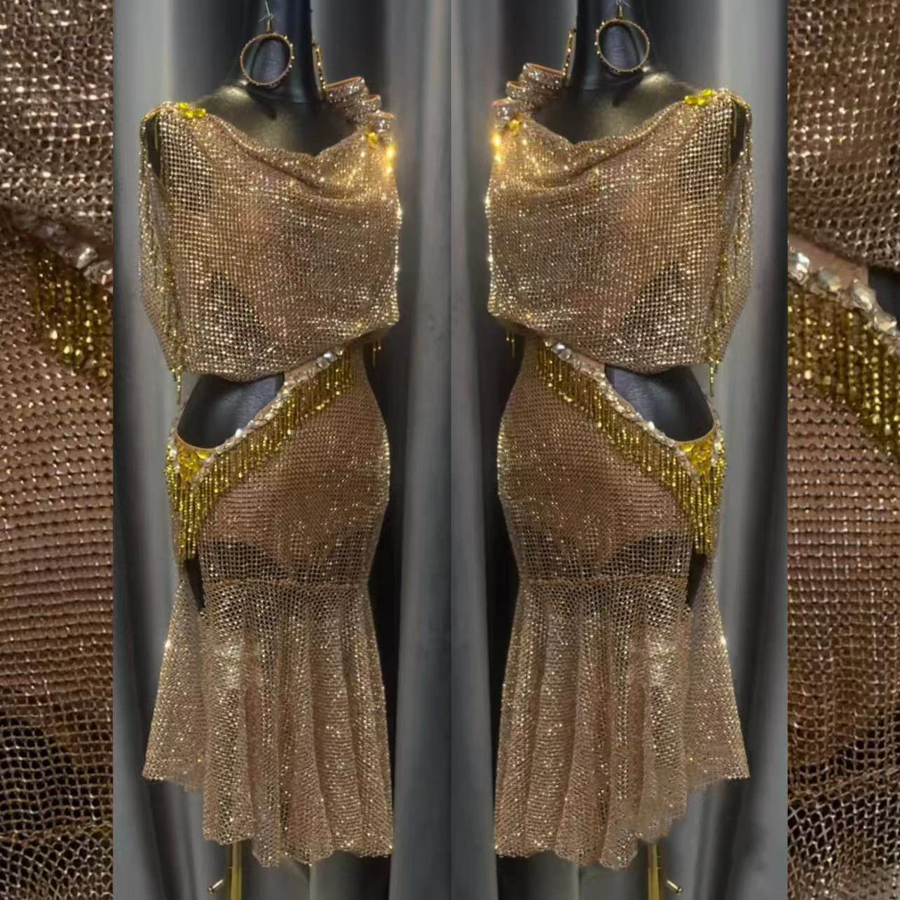 

Латинские танцы AB Stone для женщин, взрослых и детей, элитное индивидуальное благородное и властное платье для выступлений с ромбовидной сеткой для самбы