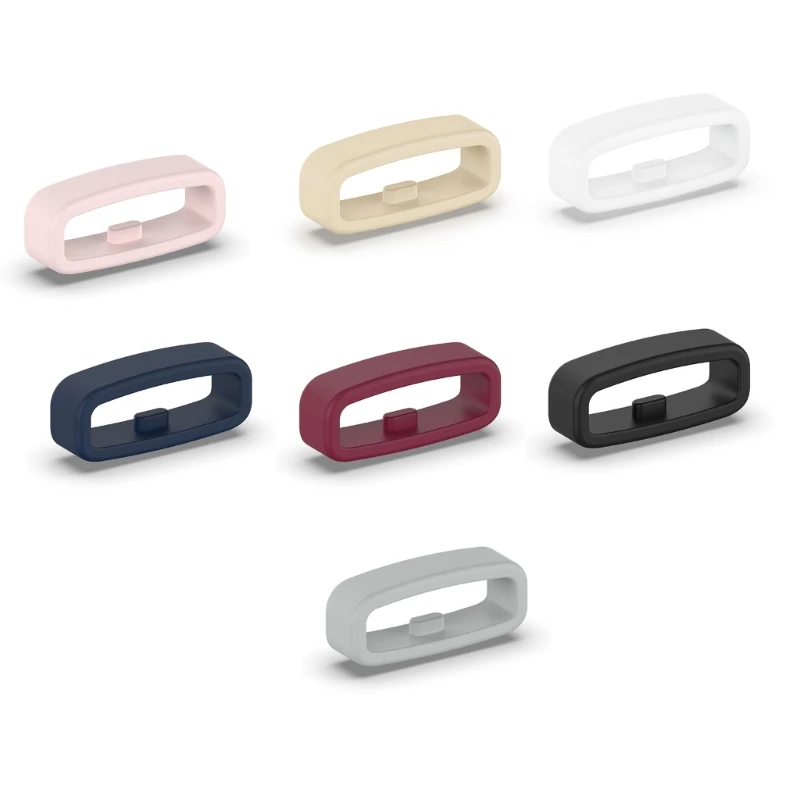 Silicone Fastener Ring 18mm/20mm/22mm Wristband Keeper Holder Belt 10pcs