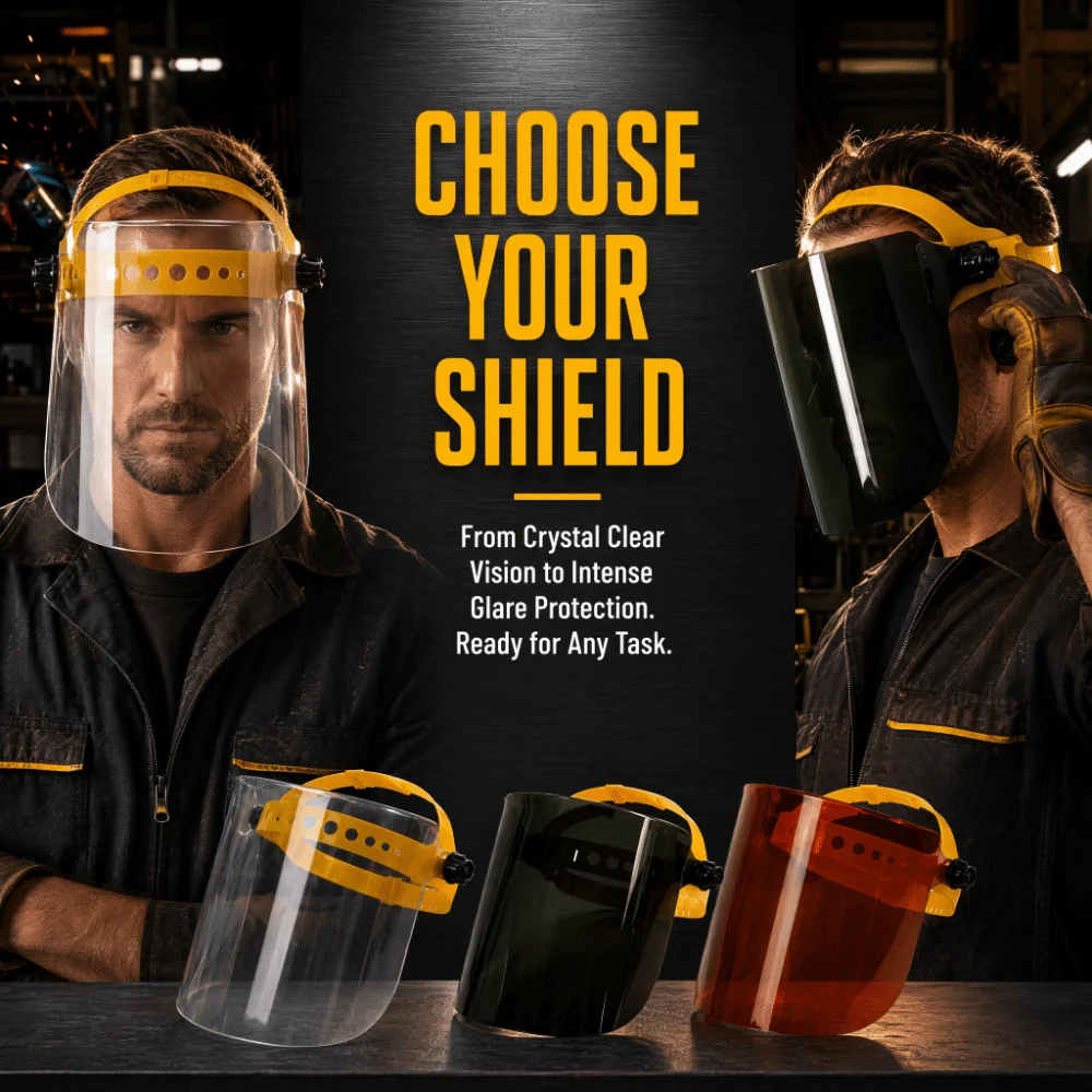 Face Protector Welding Protective Mask Heat Resistant Adjustable Welding Helmet Dust-proof Anti Shocking Welder Mask Workshop