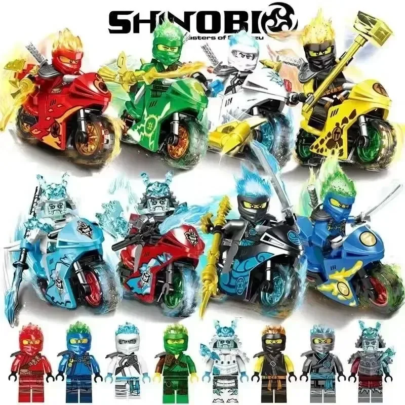 MINI doll phantom ninja gold Lloyd Ni compatible cool motorcycle assembled building blocks doll boy toy gift