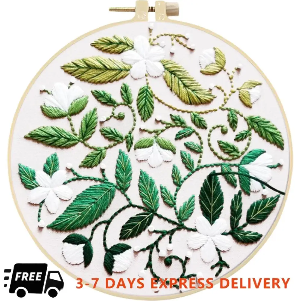 

Набор для вышивки крестом с цветком, набор для вышивки своими руками с принтом для начинающих, подарки 30x30 см