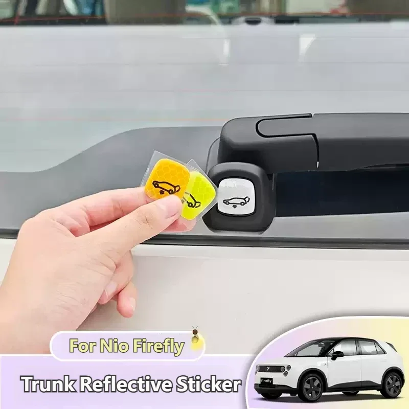 For Nio Firefly Car Sticker Reflective Warning Safety Tape Anti Collision Warning Reflective StripsTrunk Car Exterior Accessorie