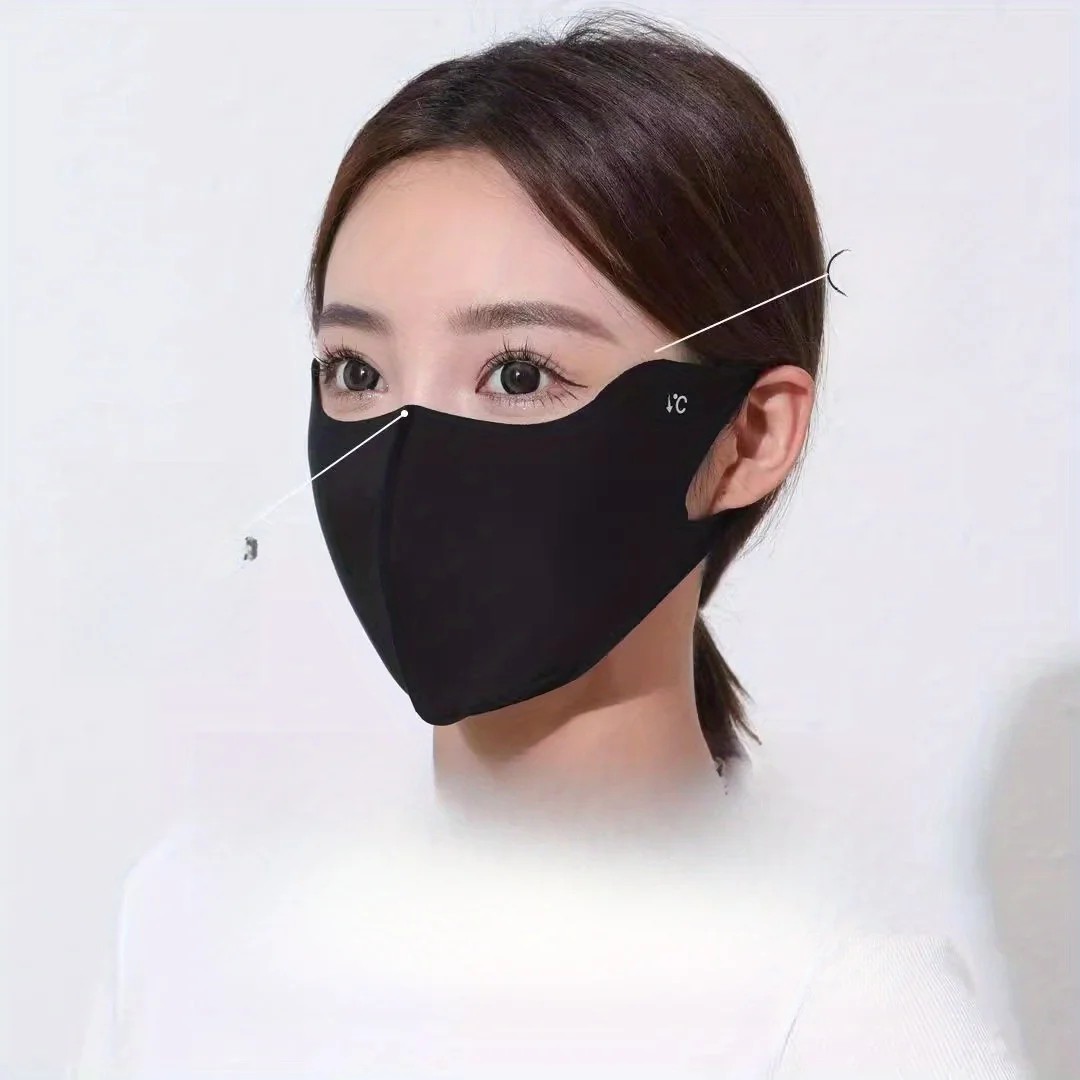 قناع مقاوم للأشعة فوق البنفسجية من الحرير الجليدي، قناع واقي من الشمس خفيف الوزن وجيد التهوية، قناع نسائي صيفي من الجلد #2