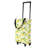 Large Capaci Portable Op Cart with Pull Rod for Home Vegetable Bung Campus Piup Quiet Foldable Utili Cart